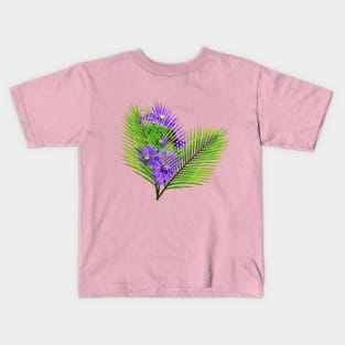 Purple palm tree Kids T-Shirt